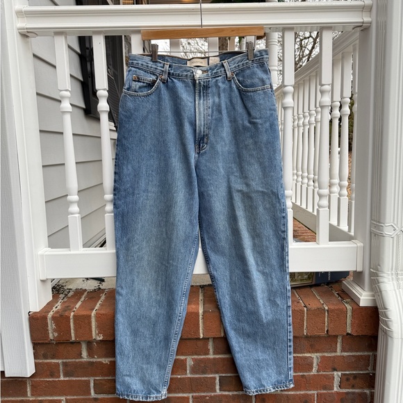 Vintage Gap 90s Reverse Gap Mom Straight Leg Denim Jeans Size 16 33.5” - Picture 2 of 9